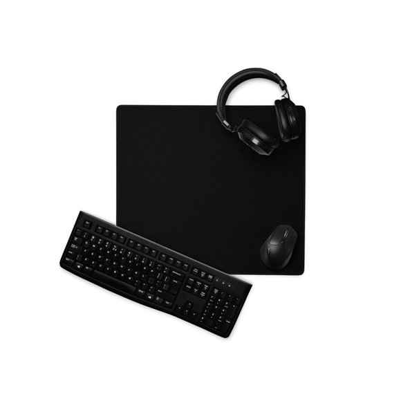 Premium Plain Black Gaming mouse pad (Customizable) - Picture 2 of 2
